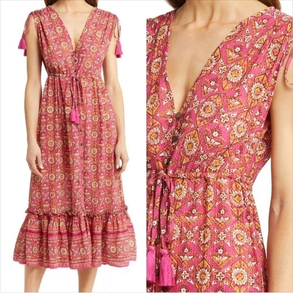 NWT Veronica Beard Arjuna Dress- Fuschia SZ M - Picture 2 of 8